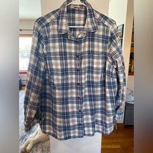Duluth Trading Co Red and Blue Plaid Shirt